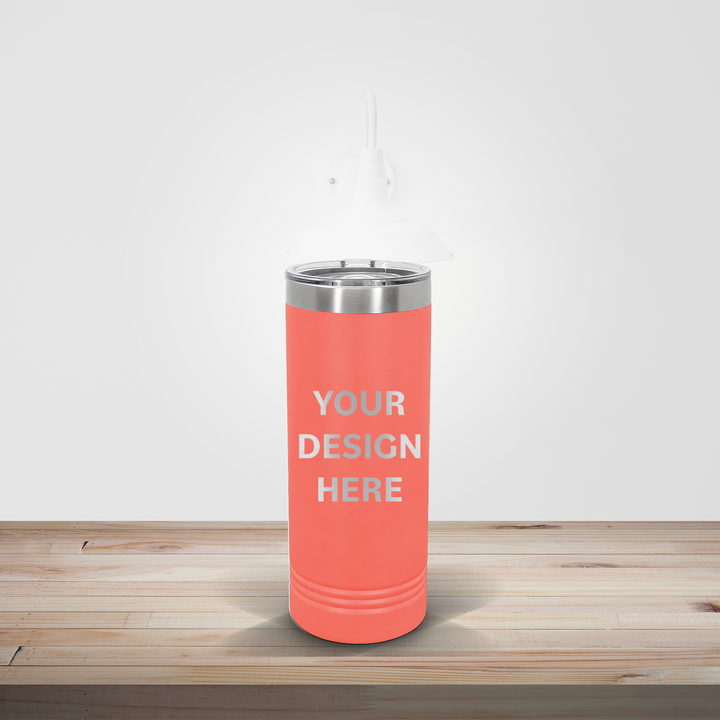 PERSONALIZED DRINKWARE | CUSTOM ENGRAVED SKINNY TUMBLER 22OZ