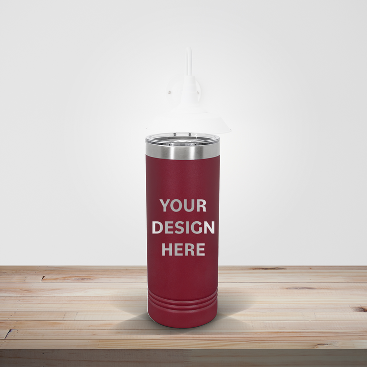 PERSONALIZED DRINKWARE | CUSTOM ENGRAVED SKINNY TUMBLER 22OZ
