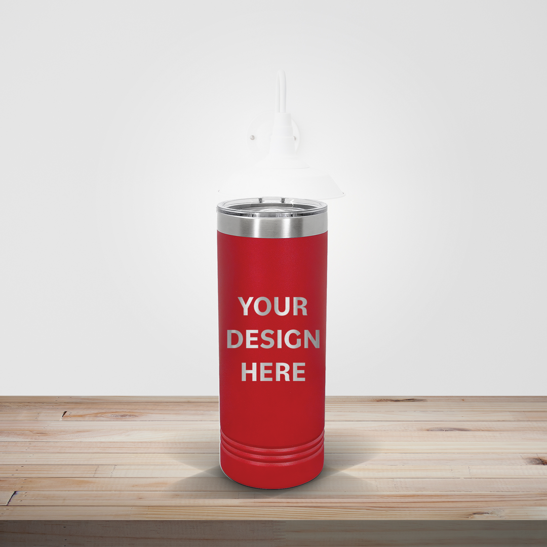 PERSONALIZED DRINKWARE | CUSTOM ENGRAVED SKINNY TUMBLER 22OZ