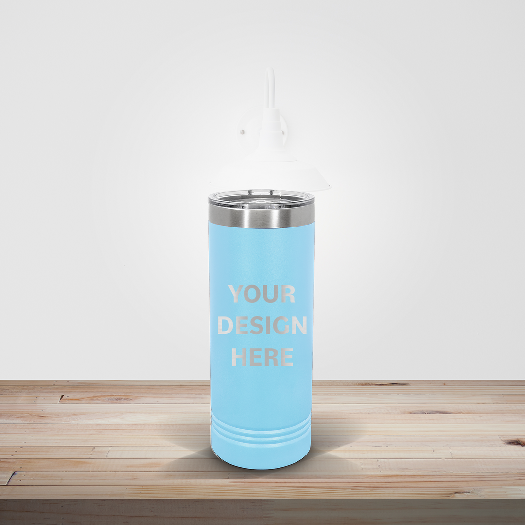 PERSONALIZED DRINKWARE | CUSTOM ENGRAVED SKINNY TUMBLER 22OZ