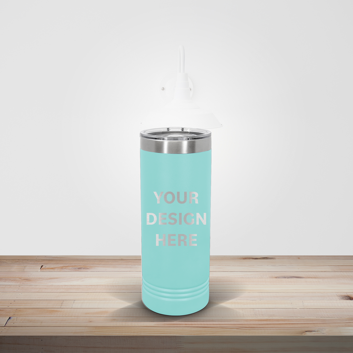 PERSONALIZED DRINKWARE | CUSTOM ENGRAVED SKINNY TUMBLER 22OZ