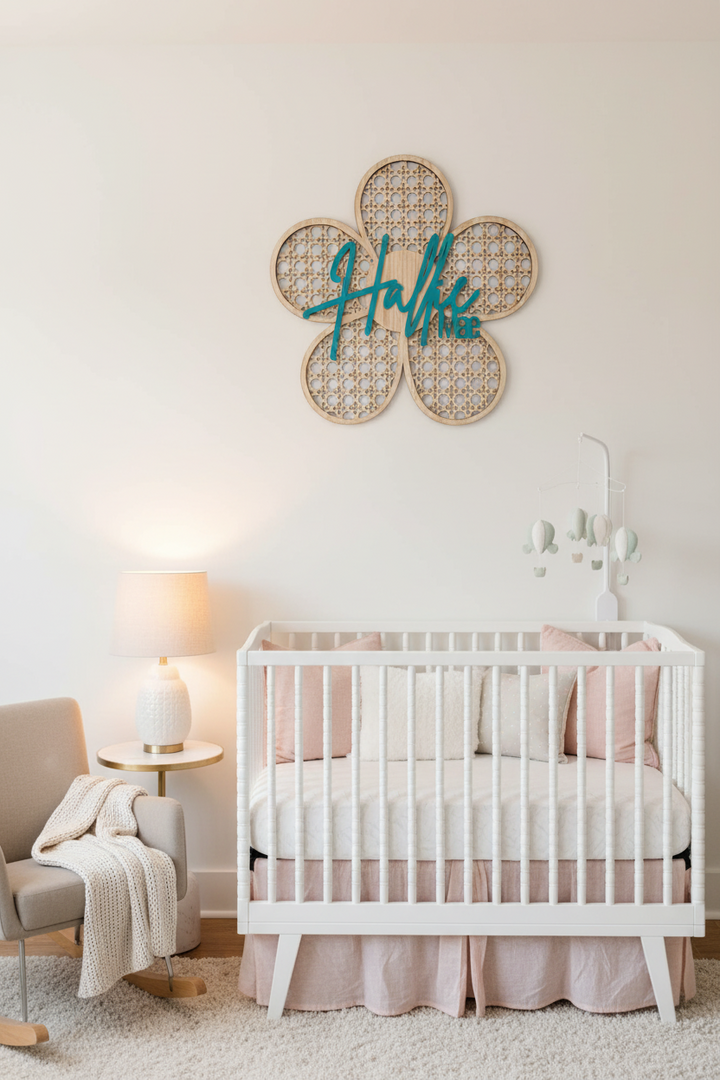 Personalized Ratan Wooden Decor Nursery Sign Wooden Name Sign Wood Sign Nursery Decor Wooden Wall Art