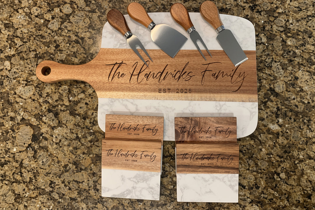 CUSTOM CLOSING GIFT SET | SIGNATURE PLUS CHARCUTERIE BOARD SET