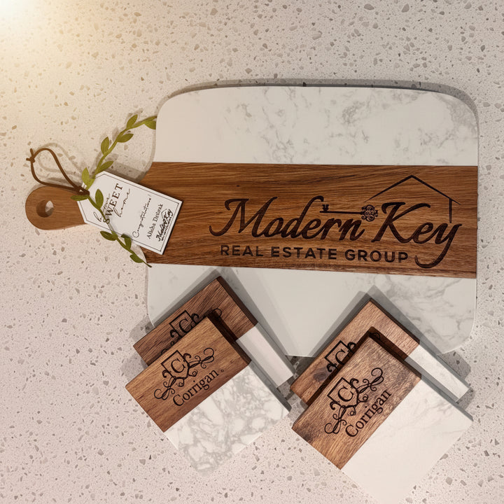 CUSTOM CLOSING GIFT SET | SIGNATURE PLUS CHARCUTERIE BOARD SET