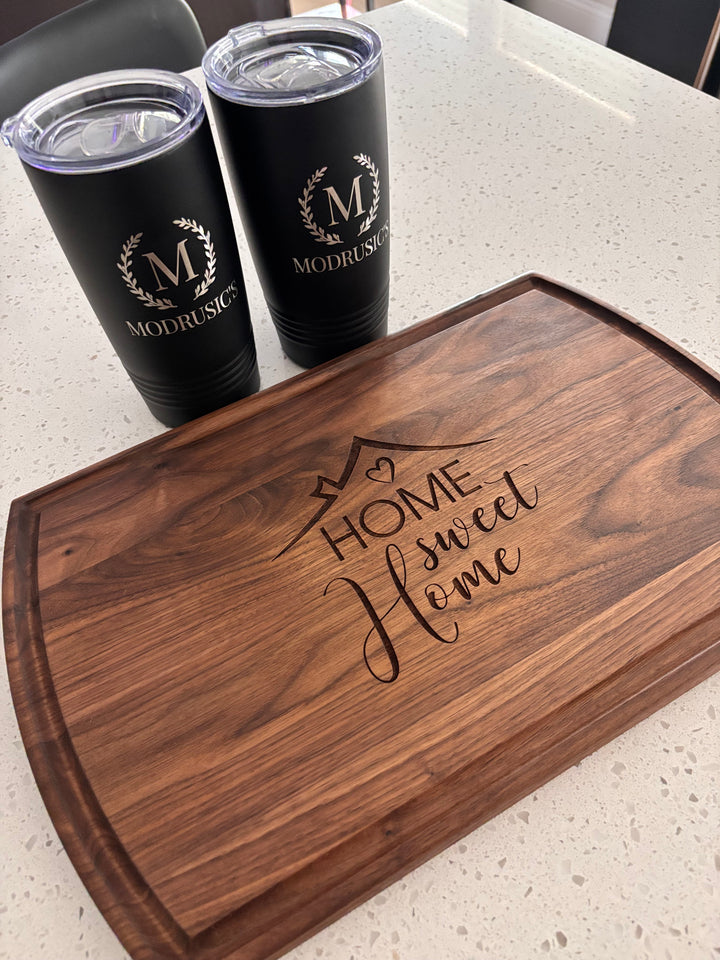 CUSTOM CLOSING GIFT | PREMIER BASKET WITH WALNUT BOARD