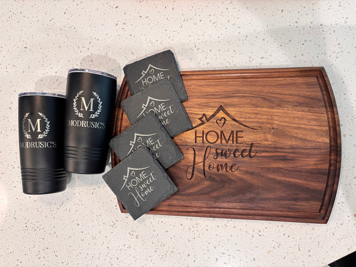PERSONALIZED GIFT BASKET | HERITAGE CHARCUTERIE BOARD GIFT SET BUNDLE