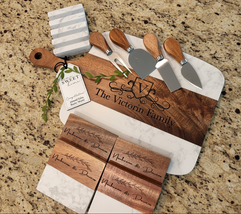 CUSTOM CLOSING GIFT SET | SIGNATURE PLUS CHARCUTERIE BOARD SET