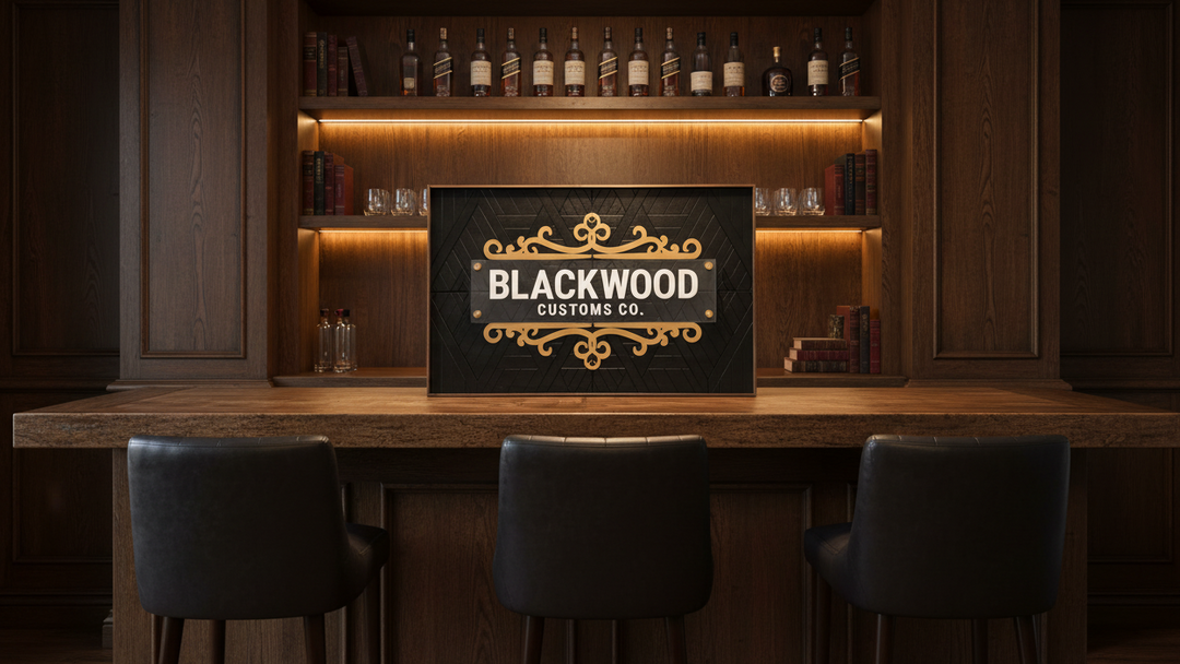 Personalized Mosaic Business Sign | 3D Acrylic Lettering with Standoff Mounts