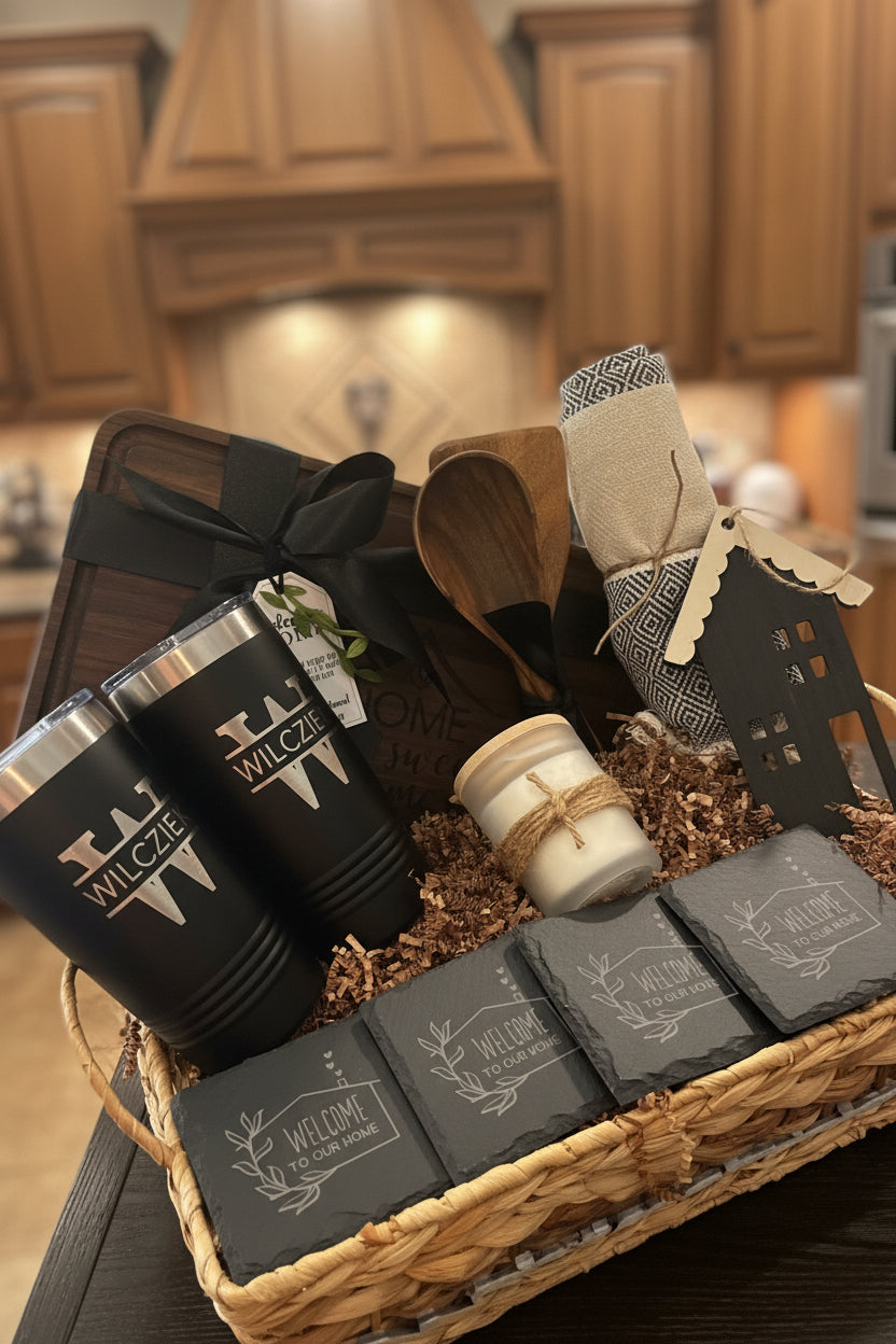 CUSTOM CLOSING GIFT BASKET | HERITAGE CHARCUTERIE BOARD GIFT BUNDLE