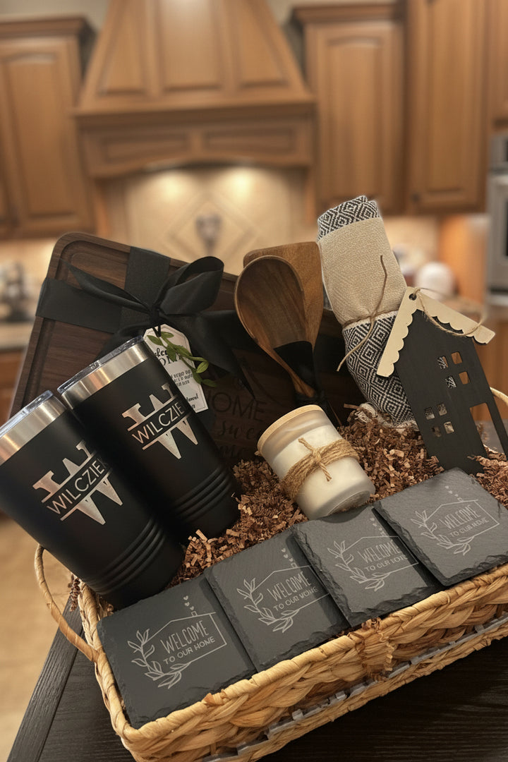 CUSTOM CLOSING GIFT BASKET | HERITAGE CHARCUTERIE BOARD GIFT BUNDLE