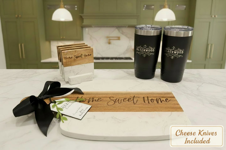 CUSTOM CLOSING GIFT SET | SIGNATURE PLUS CHARCUTERIE BOARD SET