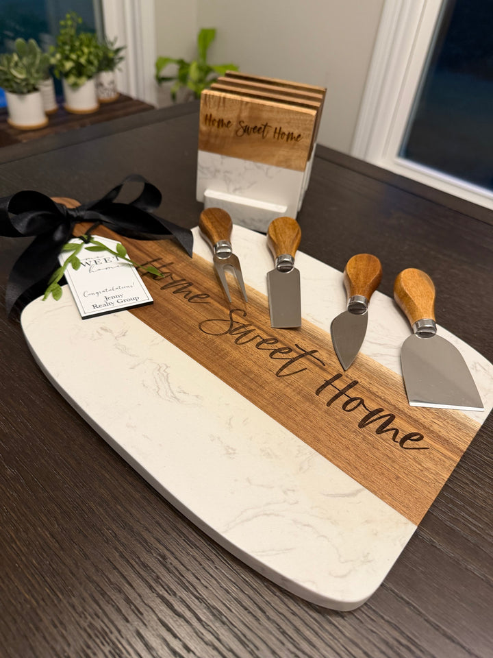 CUSTOM CLOSING GIFT SET | SIGNATURE PLUS CHARCUTERIE BOARD SET