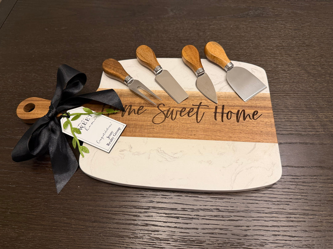 CUSTOM CLOSING GIFT SET | SIGNATURE PLUS CHARCUTERIE BOARD SET