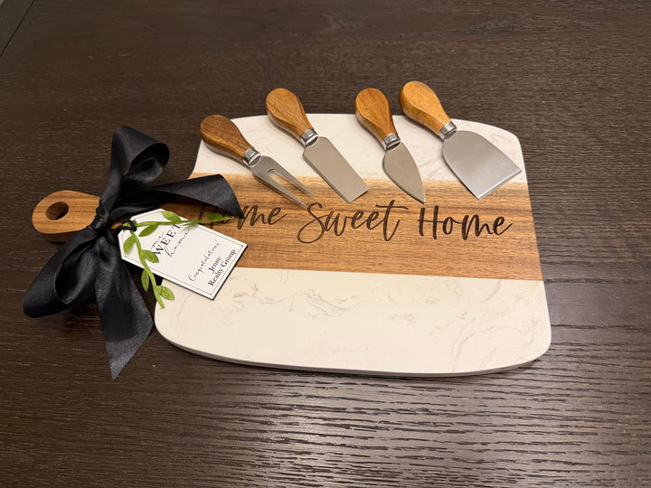 CUSTOM CLOSING GIFT SET | SIGNATURE PLUS CHARCUTERIE BOARD SET