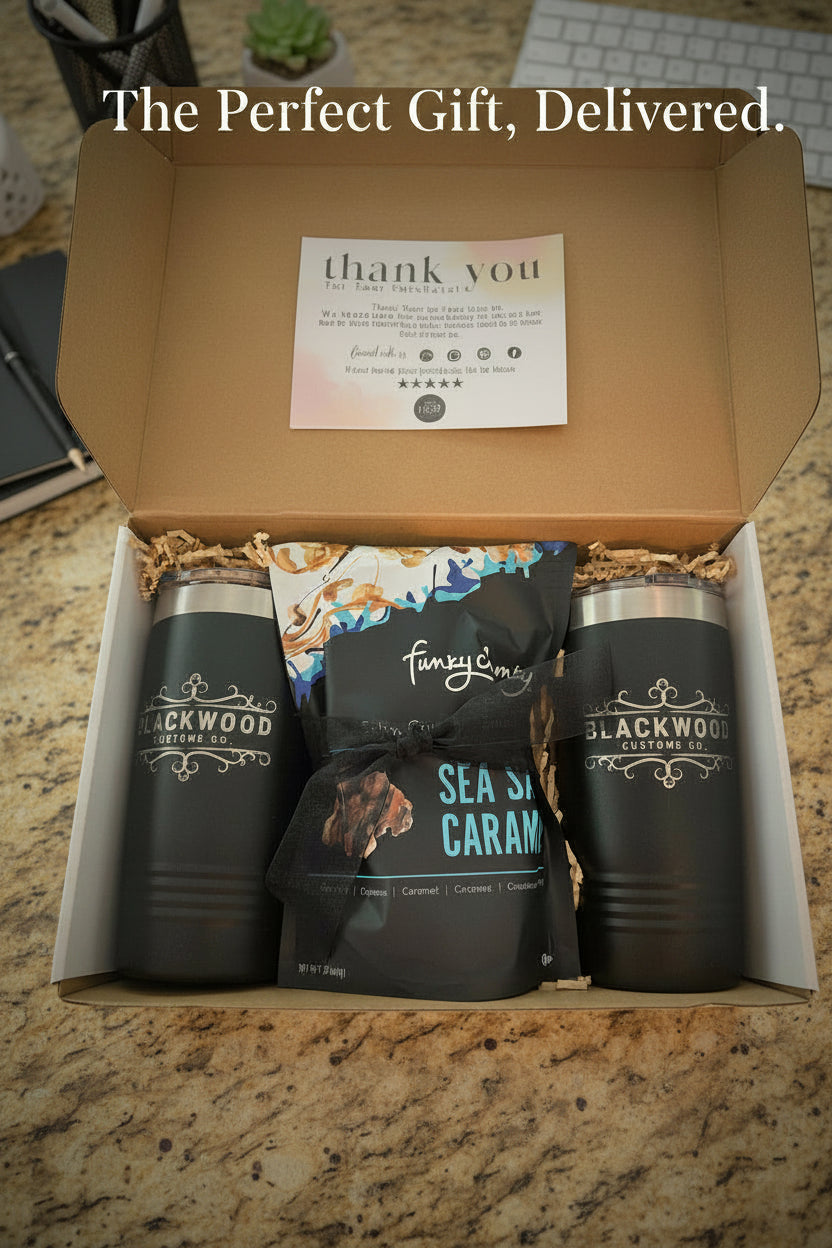 Thank You Client Gift New Employee Box Personalized Engraved Set
