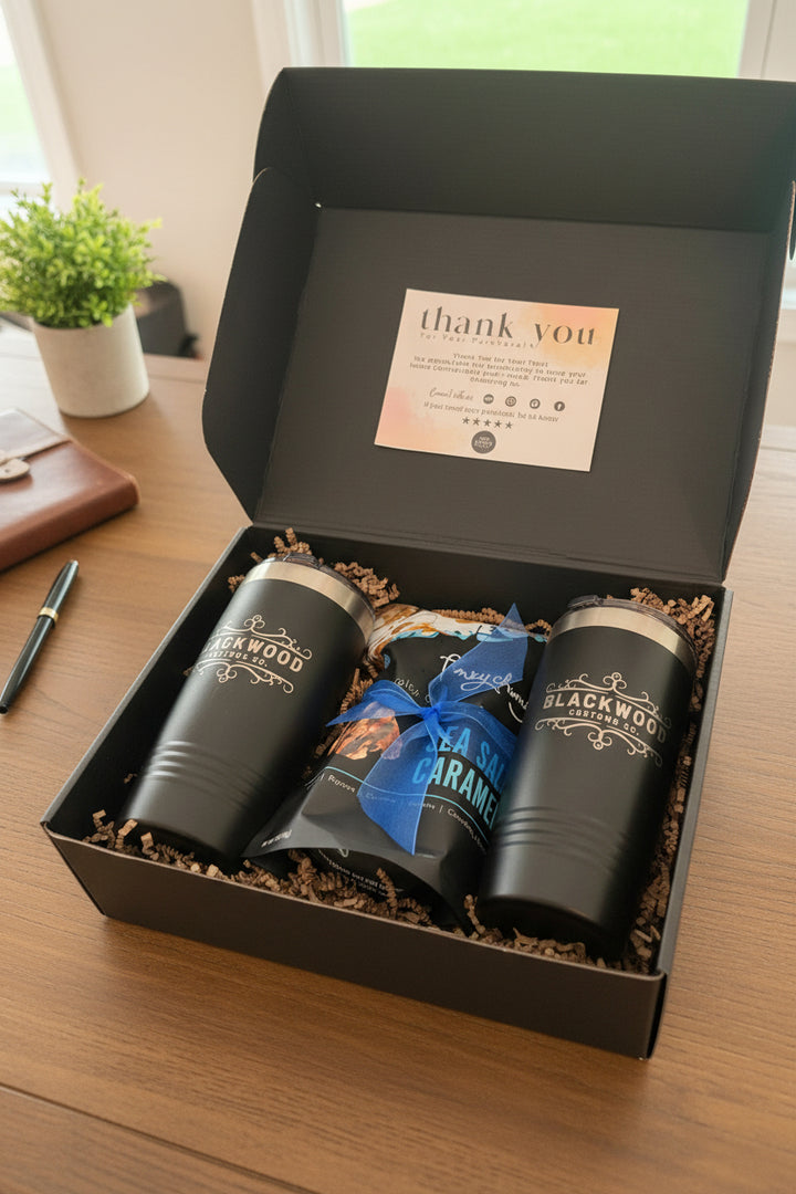 Thank You Client Gift New Employee Box Personalized Engraved Set