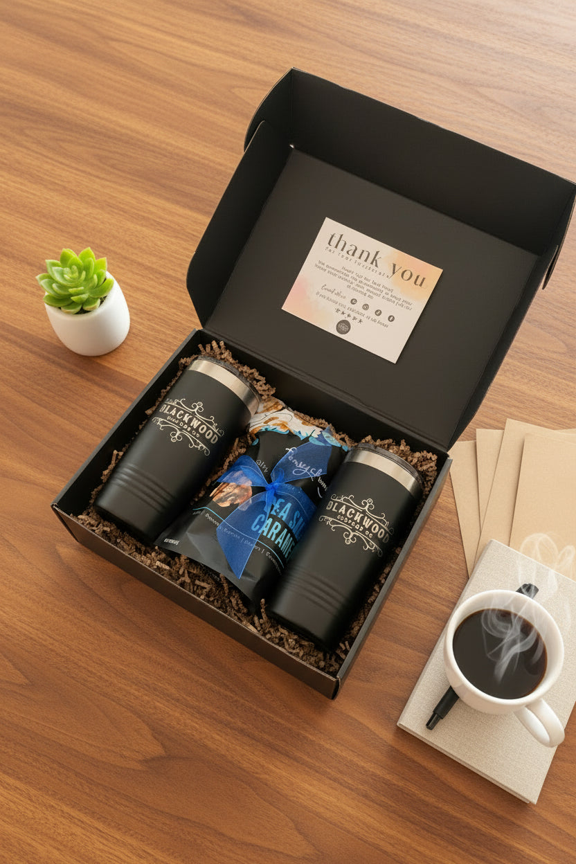 Thank You Client Gift New Employee Box Personalized Engraved Set