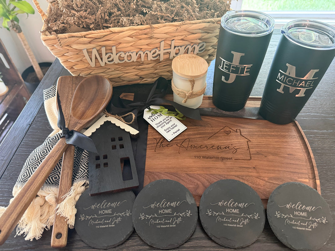 CUSTOM CLOSING GIFT BASKET | HERITAGE CHARCUTERIE BOARD GIFT BUNDLE