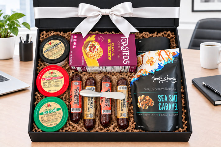 Thank You Client Gift New Employee Box Personalized Meat & Cheese Box