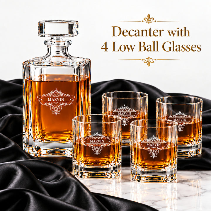 CORPORATE &amp; CLOSING GIFTS | CUSTOM ENGRAVED WHISKEY DECANTER SET