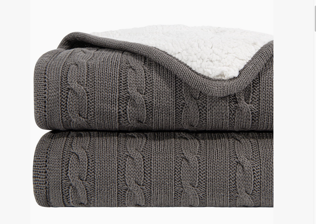 Custom Logo Blanket, Personalized Cable Knit Corporate Gift, Company Logo Blanket, Client & Employee Gift, Bulk Branded Business Gift