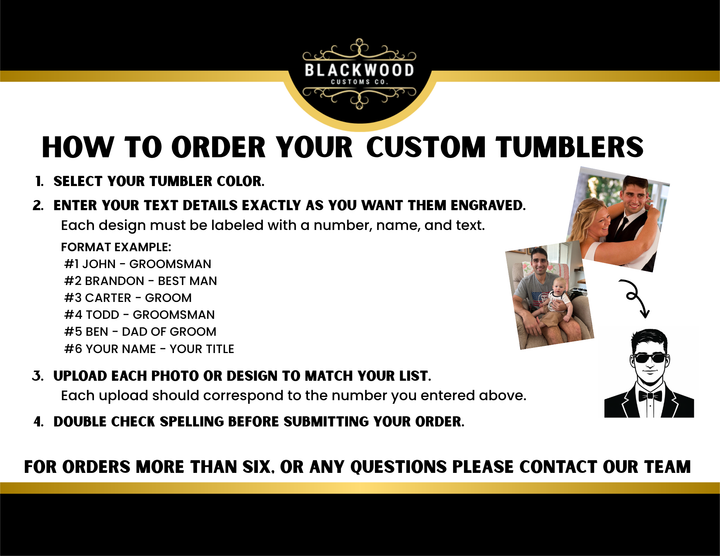 CUSTOM GROOMSMEN TUMBLER GIFT | 20OZ PERSONALIZED
