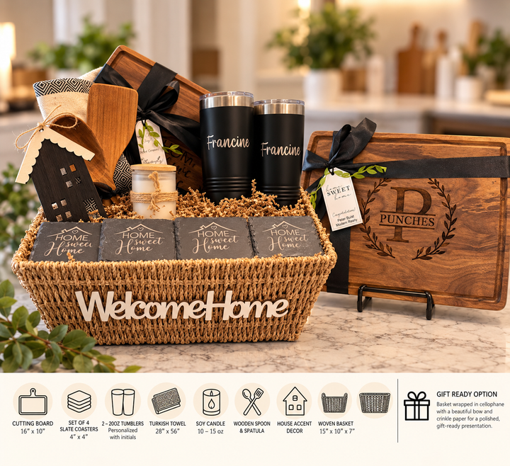 CUSTOM CLOSING GIFT BASKET | HERITAGE CHARCUTERIE BOARD GIFT BUNDLE