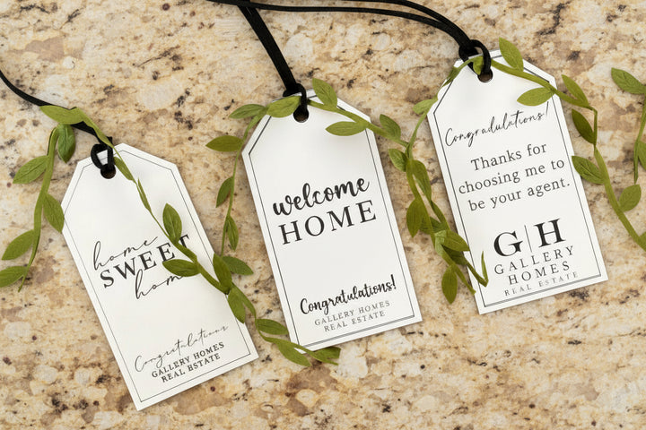 CUSTOM CLOSING GIFT BASKET | SIGNATURE PLUS MARBLE & ACACIA BOARD SET - WINE