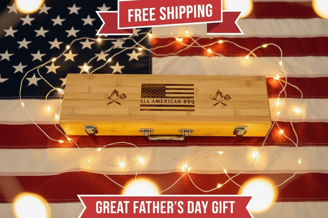 PERSONALIZED ENGRAVED GIFT | CUSTOM BAMBOO BBQ TOOL SET
