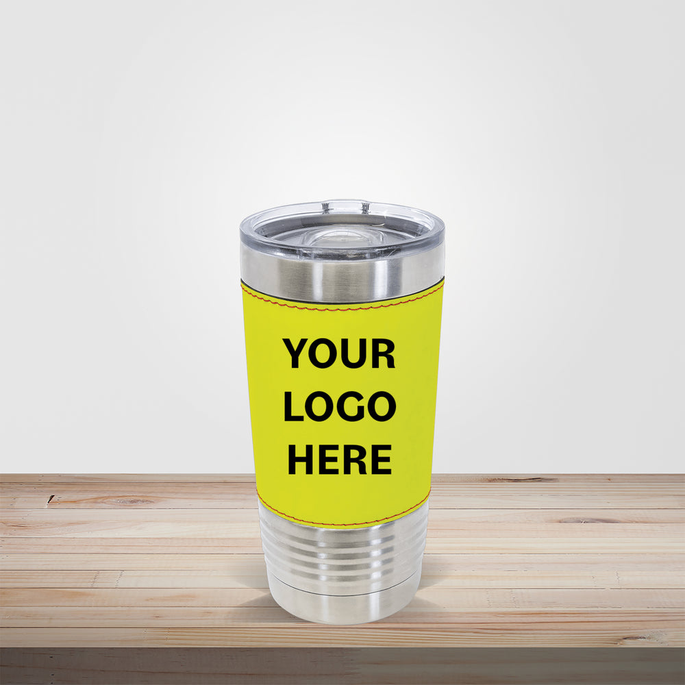 Custom engraved 20oz Polar Camel sports leatherette tumbler with softball sports team design – personalized team gift drinkware