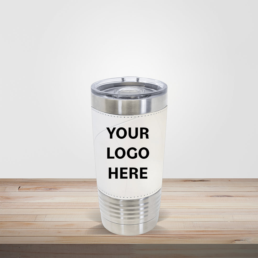 Custom engraved 20oz Polar Camel sports leatherette tumbler with volleyball sports team design – personalized team gift drinkware
