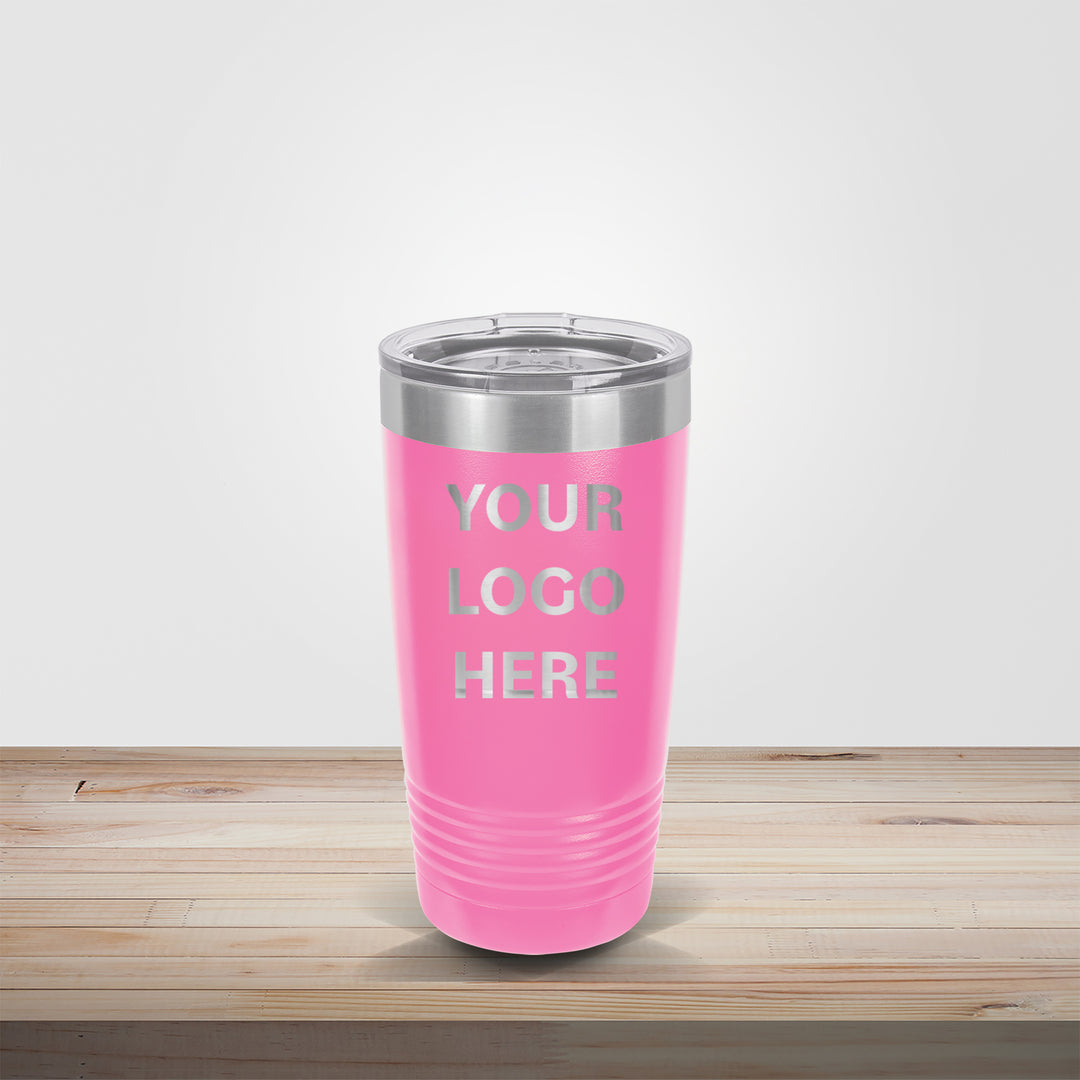 Custom engraved 20oz Polar Camel tumbler in pink – personalized bridesmaid, bridal shower, or corporate gift drinkware