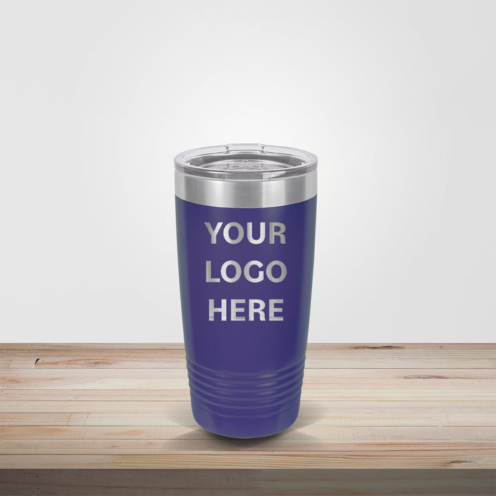Custom engraved 20oz Polar Camel tumbler in purple – personalized bridesmaid, team, or corporate gift drinkware