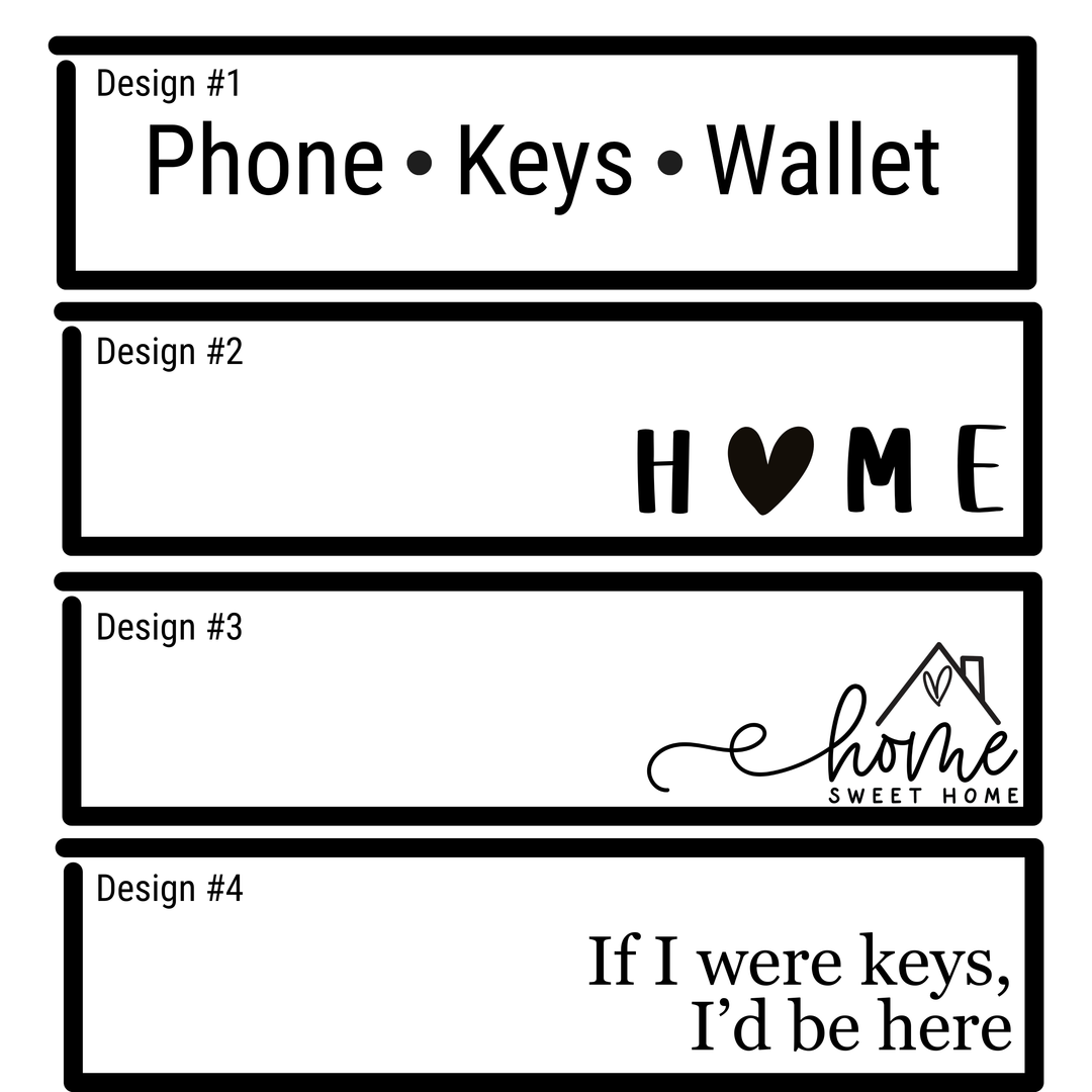 Design options for custom engraved wood key tray personalized entryway organizer catchall tray