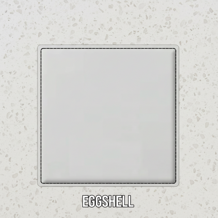 Set of four off white leatherette coasters with custom logo branding for weddings, events, and corporate gifts