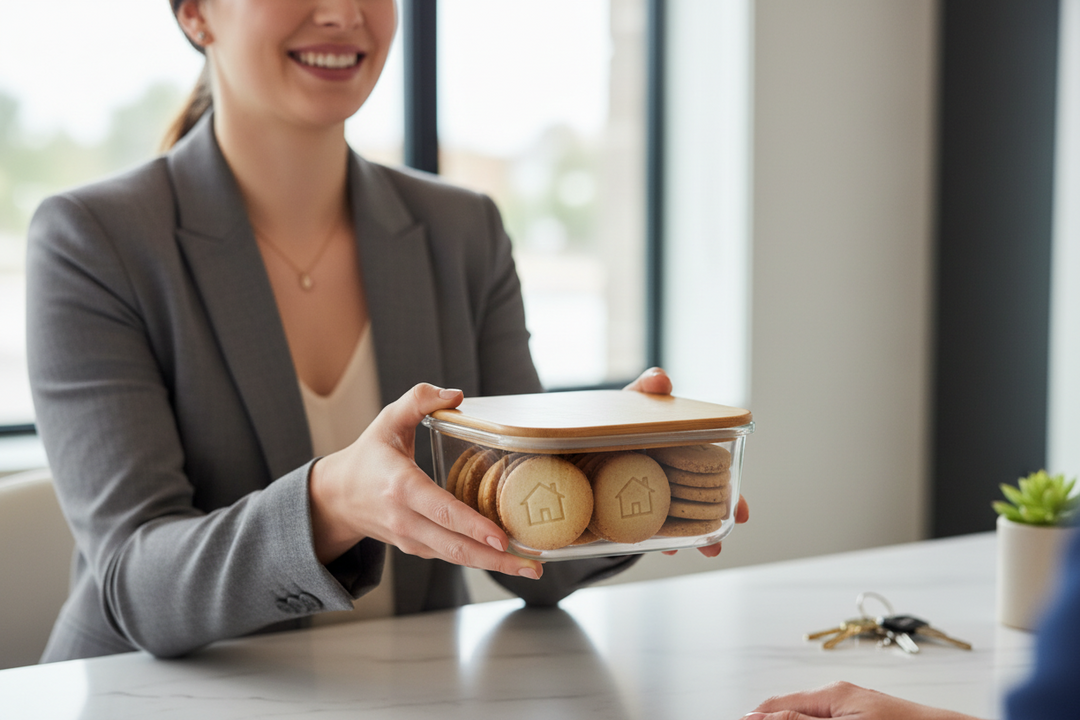 Custom engraved 50 oz rectangular glass food storage container with bamboo lid featuring personalized family recipe design