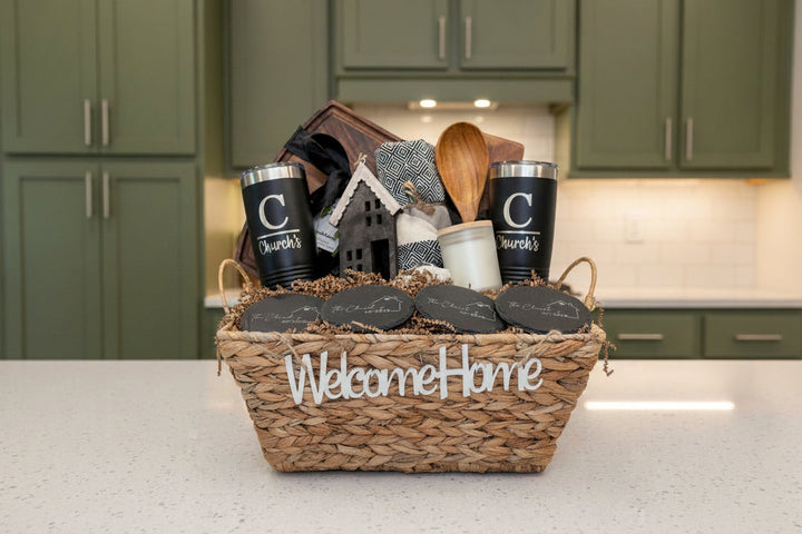 Personalized charcuterie board gift set with engraved wooden board and accessories perfect for new home realtor closing gift
