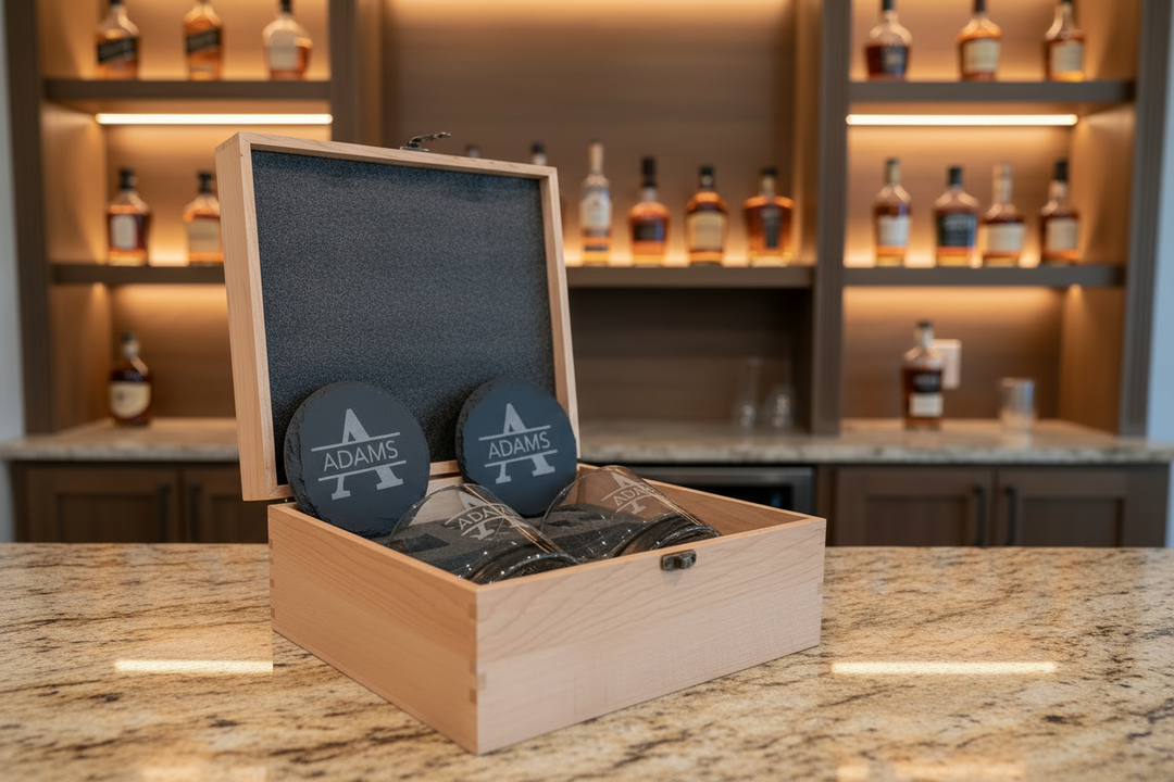 CUSTOM WHISKEY GIFT SET | GROOMSMEN, NEW HOME & CLOSING GIFTS