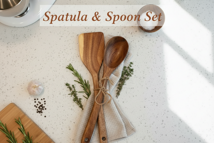 Personalized kitchen gift set with cutting board, utensils, and accessories for wedding, anniversary, and hostess gifts