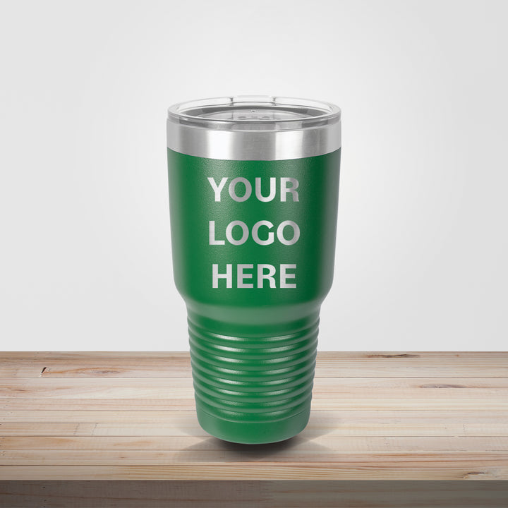 Green Polar Camel 30oz tumbler customized for sports teams and corporate giveaway drinkw