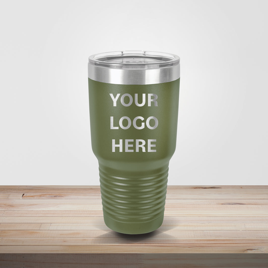 Olive Polar Camel 30oz tumbler personalized for outdoor brands, lifestyle gifts, and engraved logo drinkware