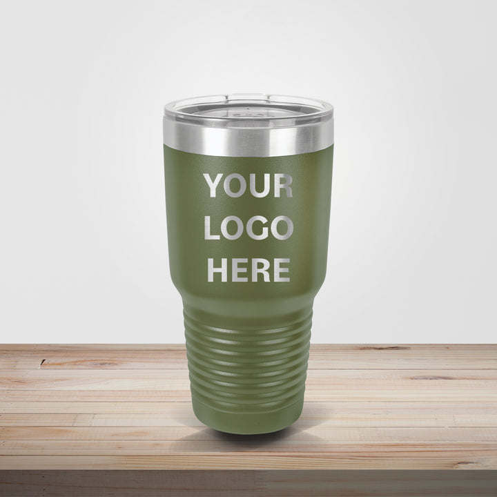 Olive Polar Camel 30oz tumbler personalized for outdoor brands, lifestyle gifts, and engraved logo drinkware