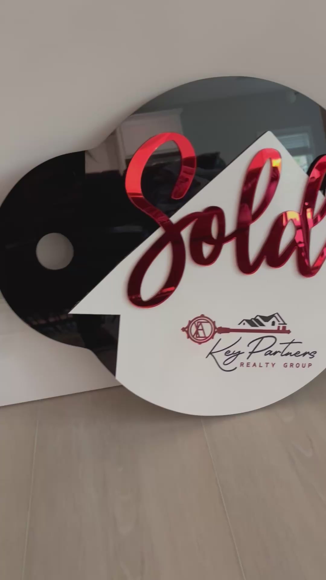 CUSTOM Acrylic “SOLD” KEY FOR REALTORS & CLIENTS – CLOSING DAY PHOTO PROP